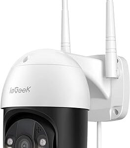 ieGeek 2K Caméra de Surveillance WiFi Extérieure dome Panoramique 360°