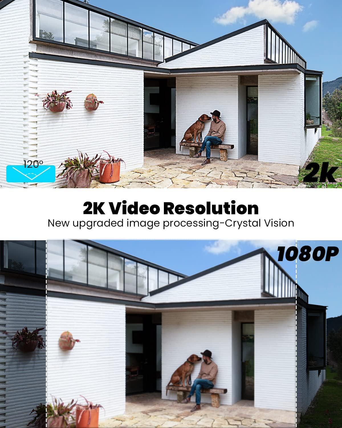 ieGeek - Caméra dôme de surveillance WIFI solaire 360° – Image 4
