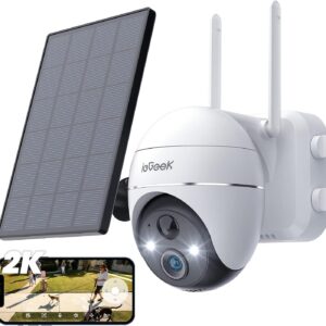 ieGeek - Caméra dôme de surveillance WIFI solaire 360°