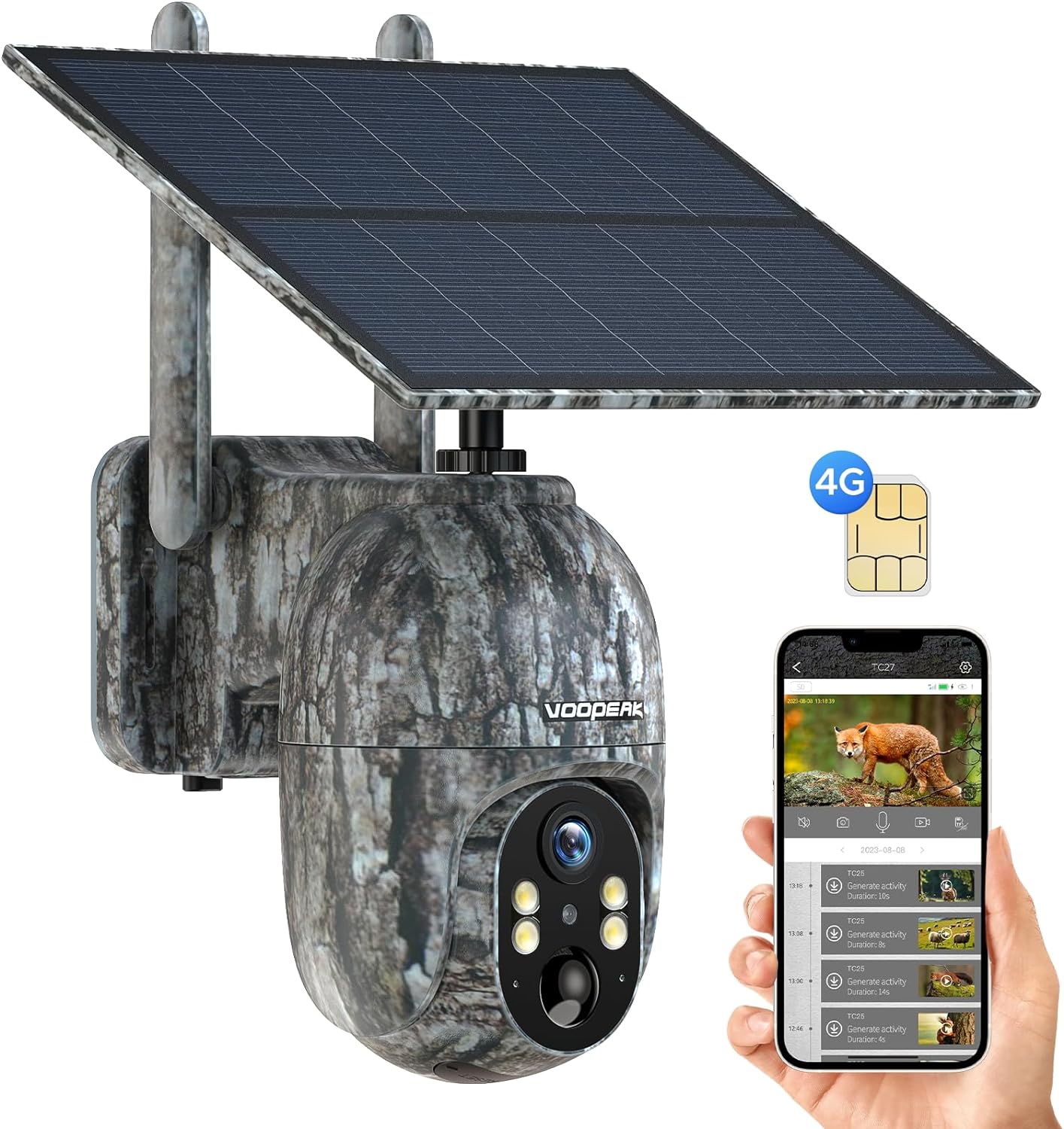 Caméra de Chasse 4G Solaire avec Carte SIM
