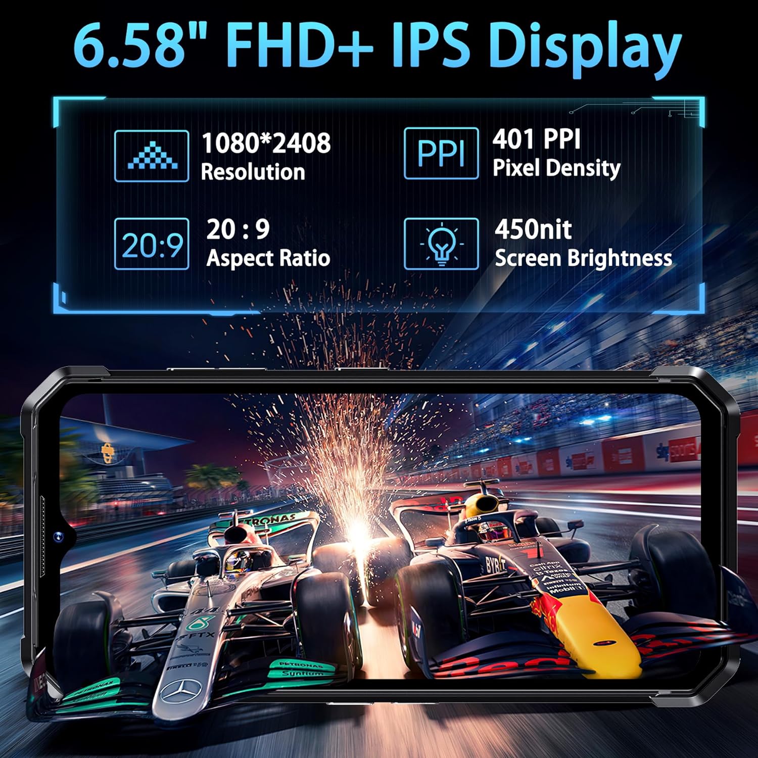 Téléphone Portable Incassable FOSSIBOT F106 Pro | 5G | Résistant Choc et Eau – Image 4