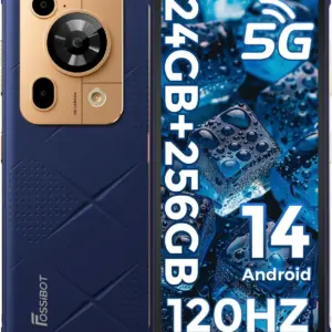 FOSSIBOT F112 Pro – Smartphone Renforcé 5G | 24 Go RAM + 256 Go Stockage | Batterie 7150 mAh | Écran 120 Hz | Android 14
