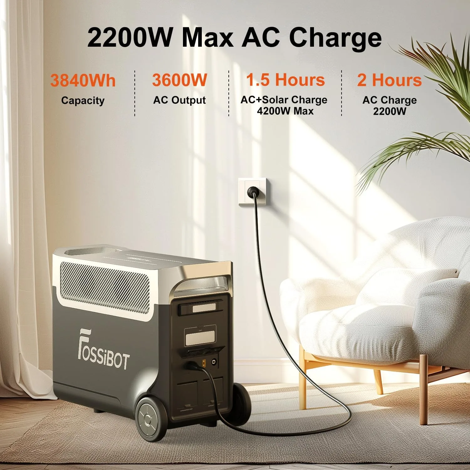 Fossibot F3600 (batterie seul) station électrique portable – Image 2