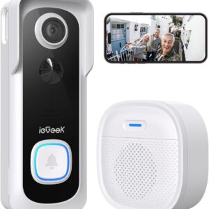 IeGeek Sonnette sans Fil avec Camera 2K Extérieur Bell J9