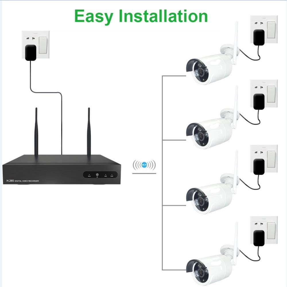 pack de x4 Système de Caméra de Surveillance Intérieure 4K pour Magasin – Image 7