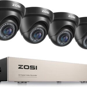 Kit de 4 Caméras de Surveillance 4K pour Sécurité Extérieure de Magasin