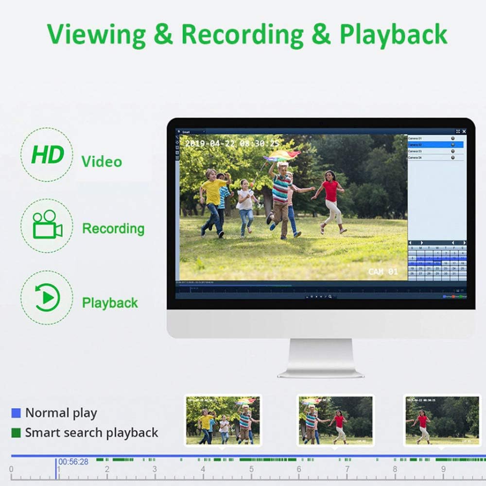 pack de x4 Système de Caméra de Surveillance Intérieure 4K pour Magasin – Image 3