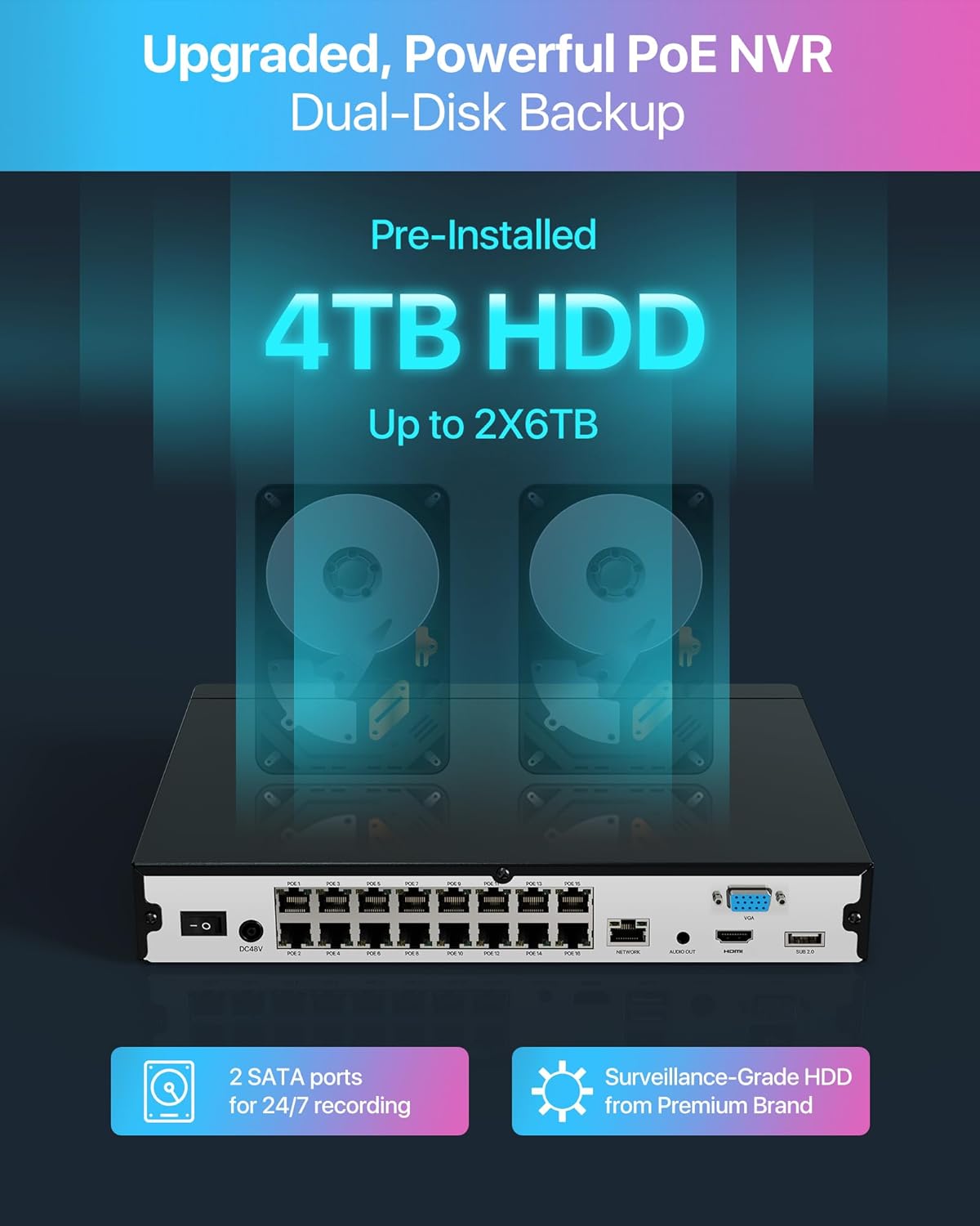 Kit 8 Caméras de Surveillances Extérieure pour Magasin - Full HD 4K – Image 5