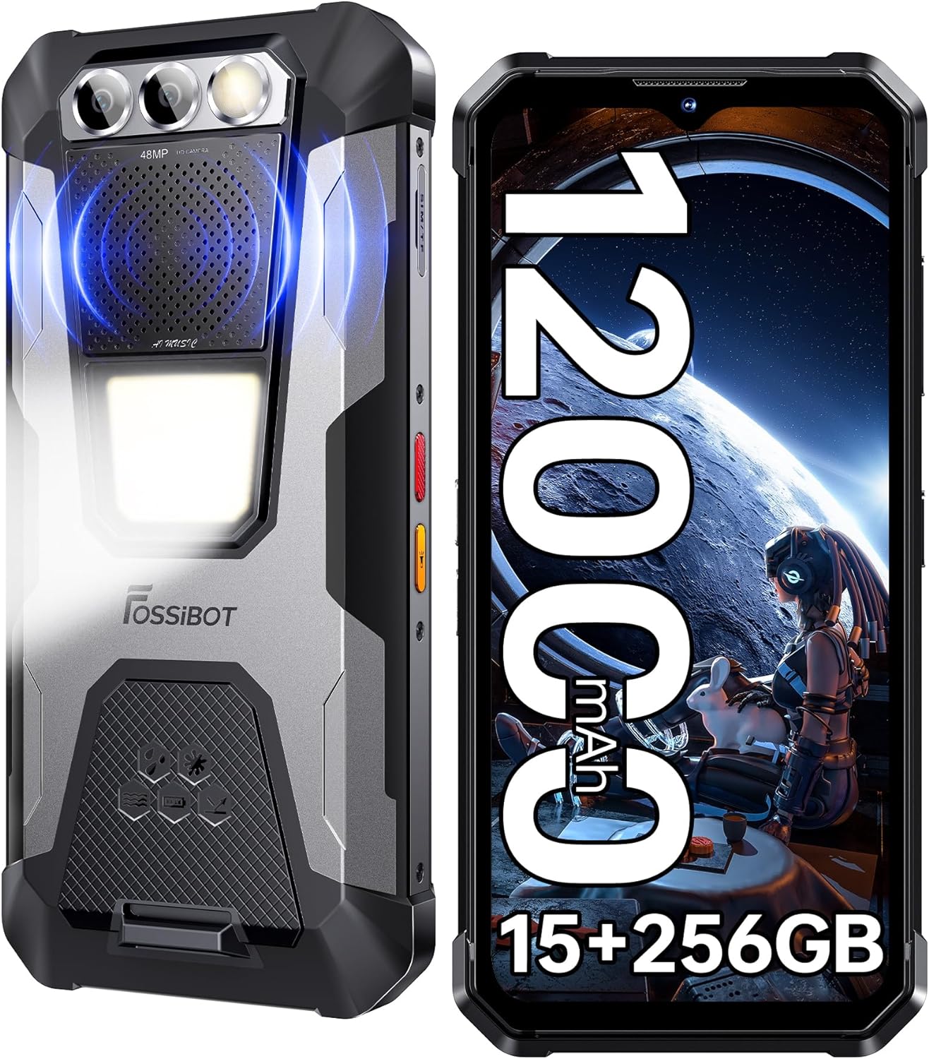 Téléphone Portable Incassable FOSSIBOT F106 Pro | 5G | Résistant Choc et Eau