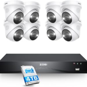 Kit 8 Caméras de Surveillances Extérieure pour Magasin - Full HD 4K