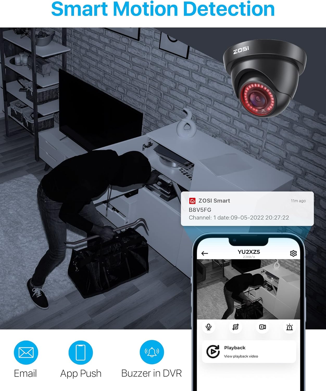 Kit de 4 Caméras de Surveillance 4K pour Sécurité Extérieure de Magasin – Image 5