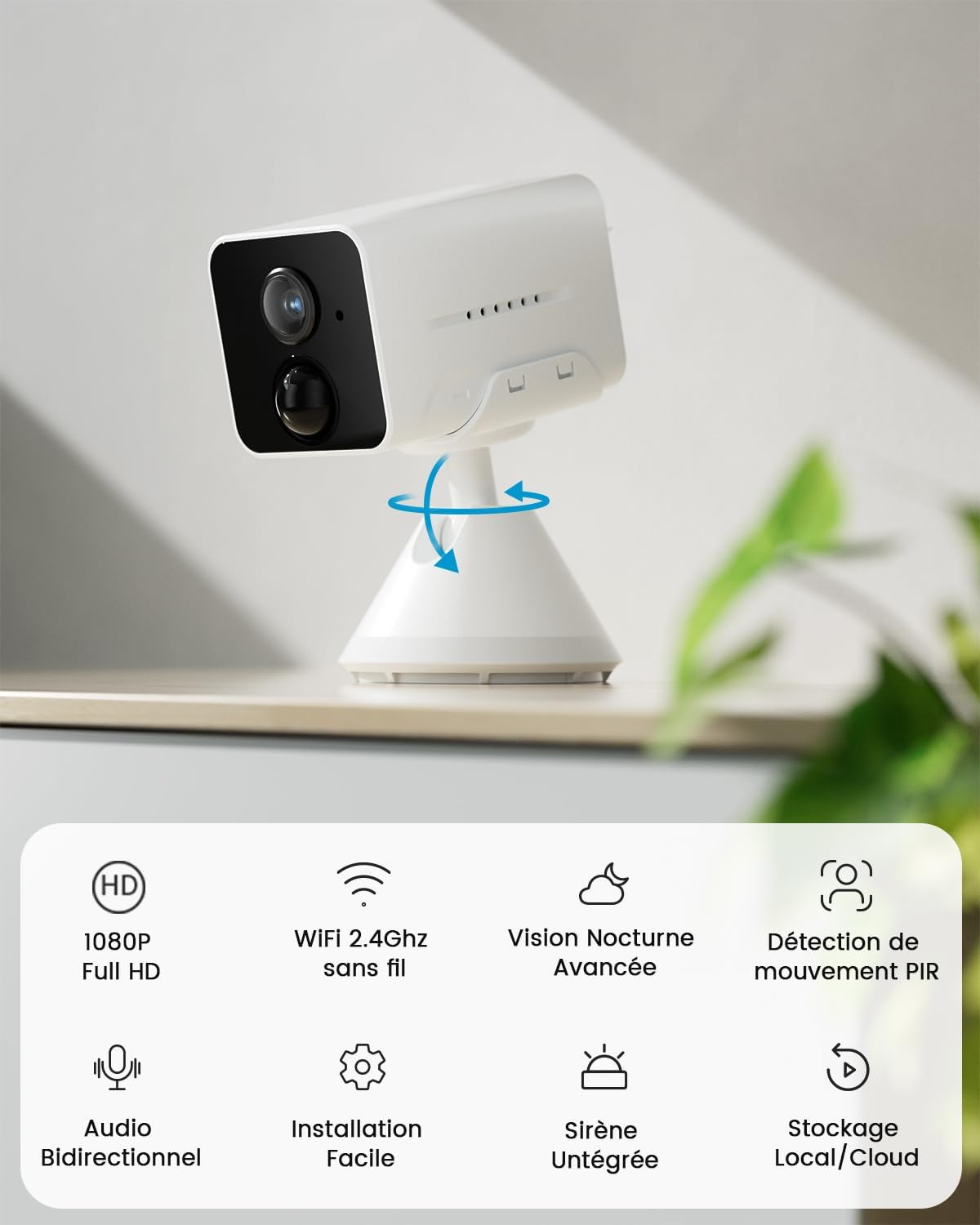 ieGeek - Pack x2 Caméras de Surveillance WiFi intérieure sans Fil - 1080P – Image 3
