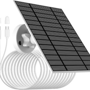 IEGEEK - Panneau solaire blanc pour camera de surveillance
