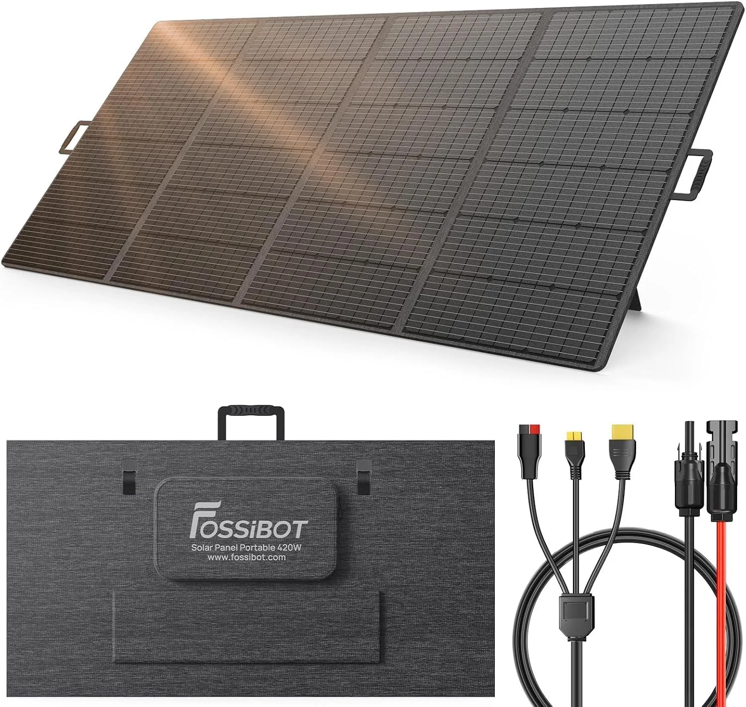 Panneau solaire pliable 420W pour station d'alimentation portable F2400 F3600